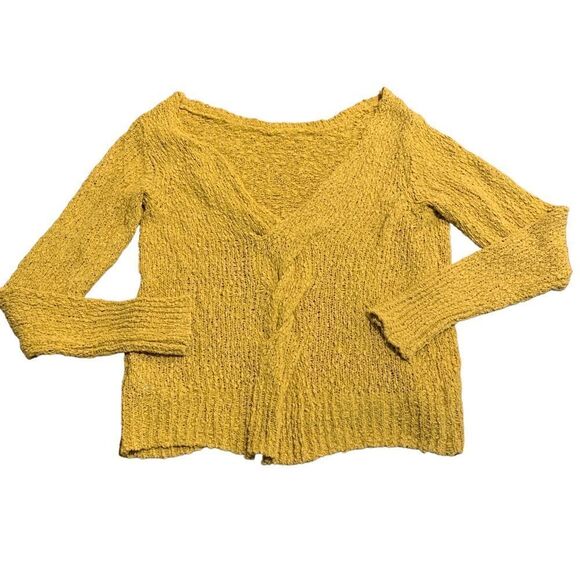 Kaisley Women’s Gold Cross V Back Textured Sweater M - Picture 1 of 7